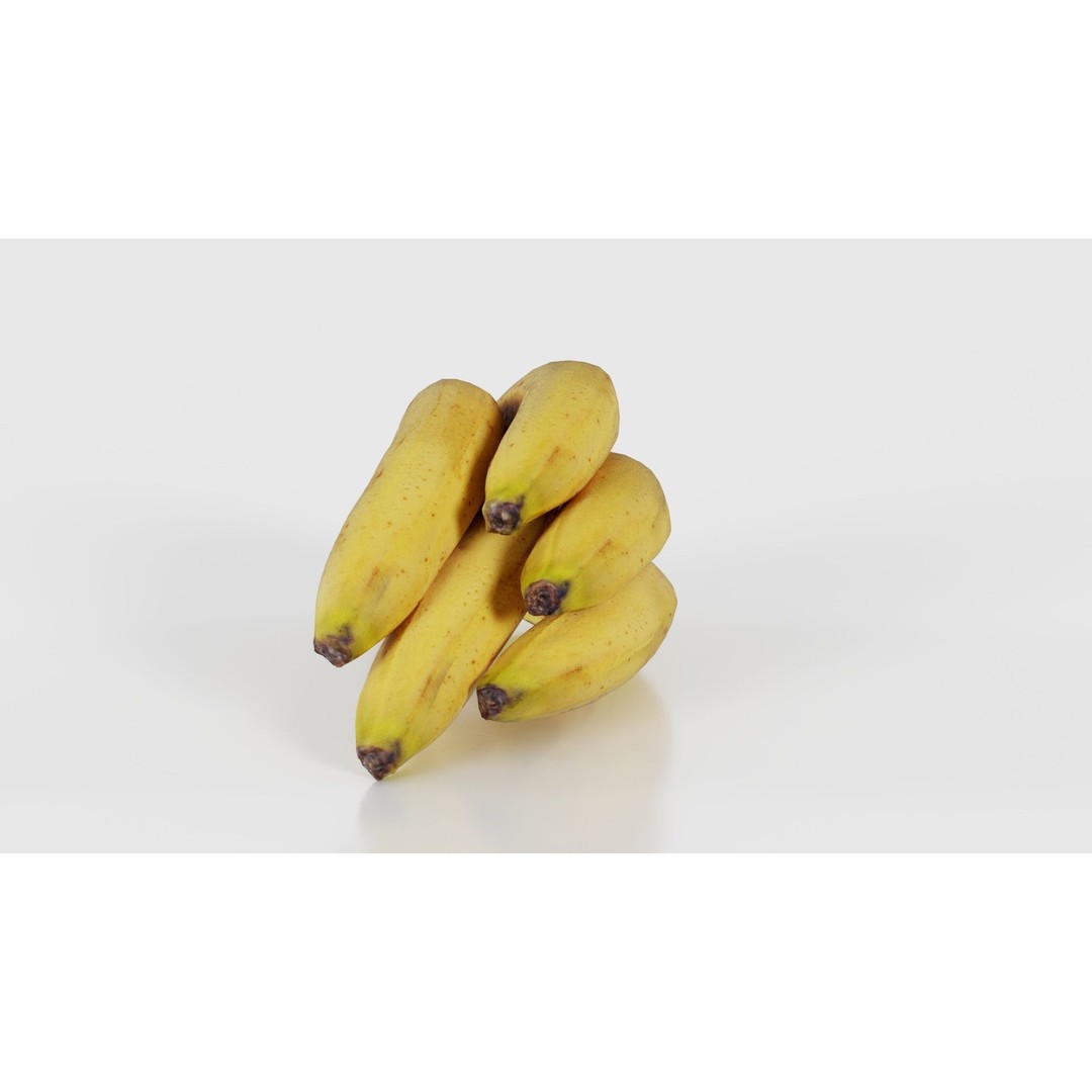 Banana Bunch 3D Model – Low Poly Game Asset, FBX, PBR Textures - View 25