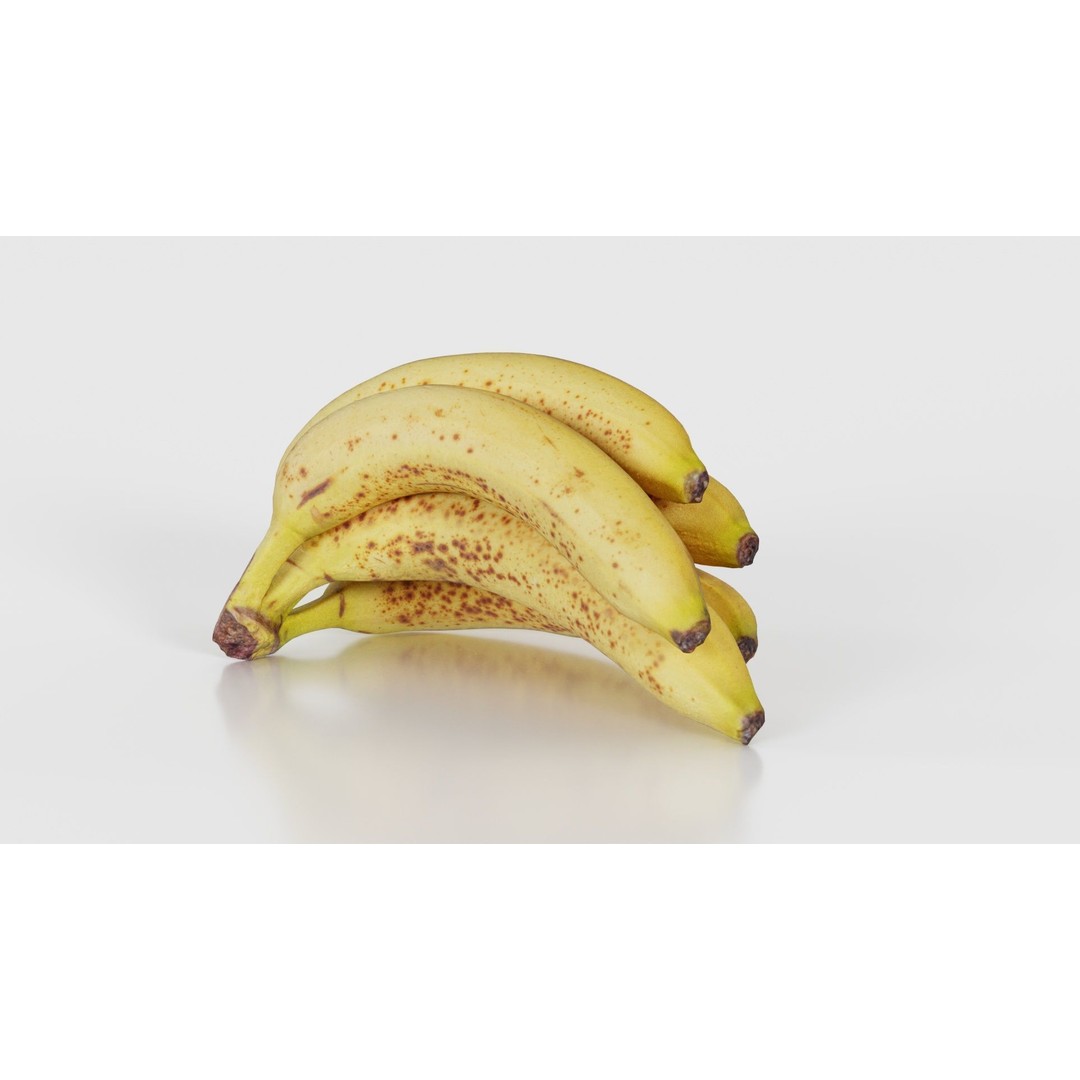 Banana Bunch 3D Model – Low Poly Game Asset, FBX, PBR Textures - View 27