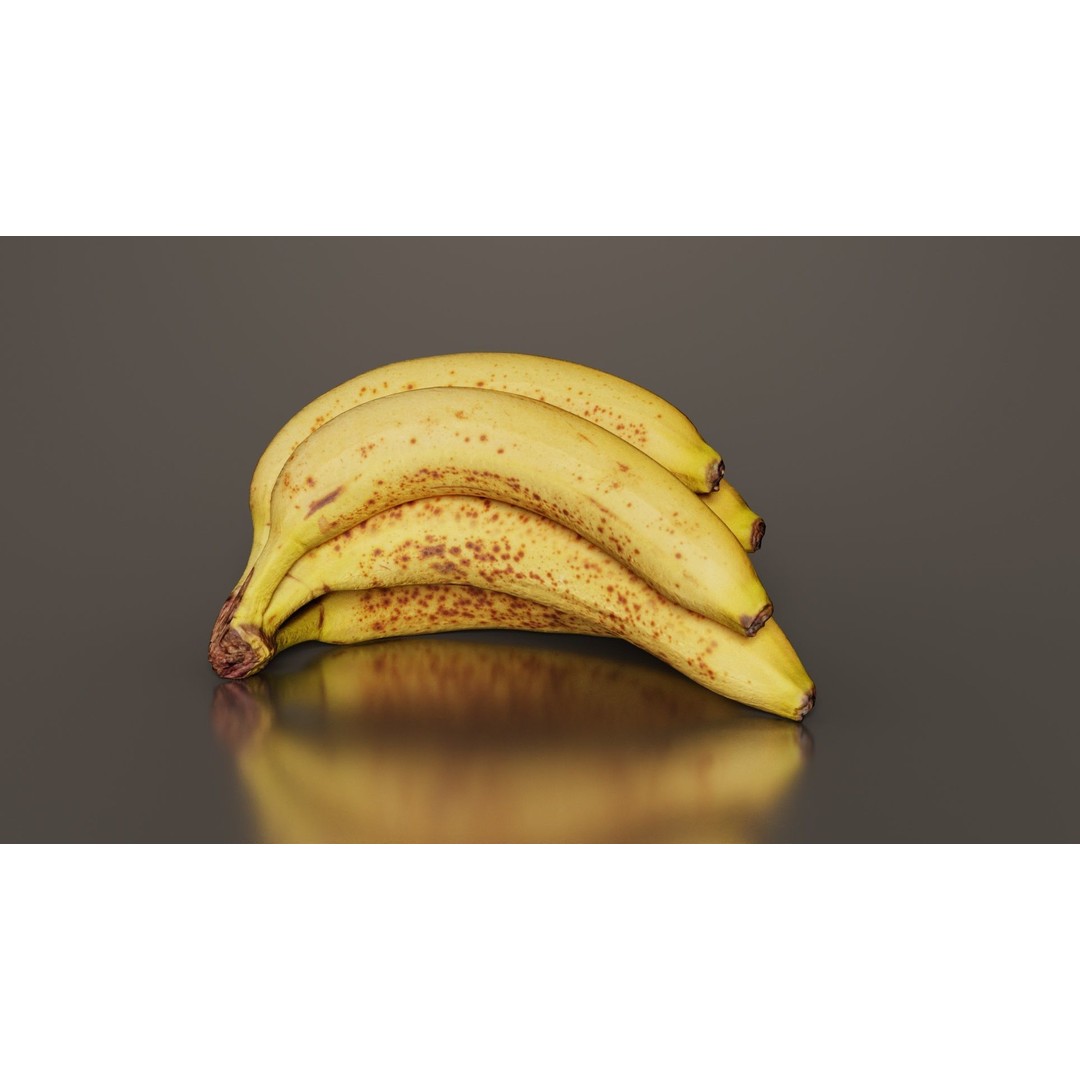 Banana Bunch 3D Model – Low Poly Game Asset, FBX, PBR Textures - View 6