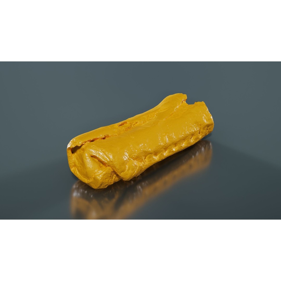 Hot Dog 3D Model – Low Poly Food Asset, FBX, Blender Ready - View 14