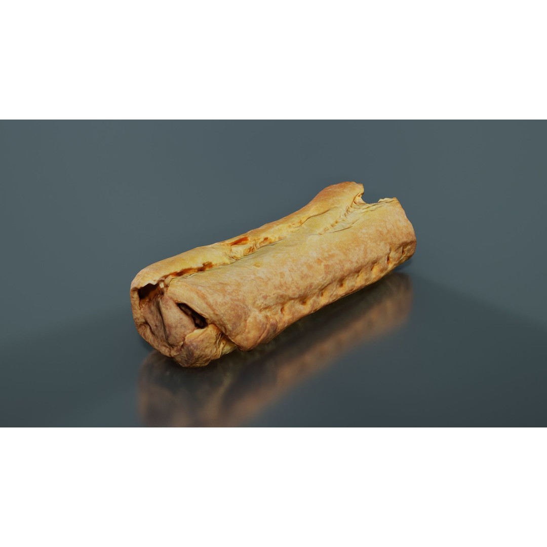 Hot Dog 3D Model – Low Poly Food Asset, FBX, Blender Ready - View 6