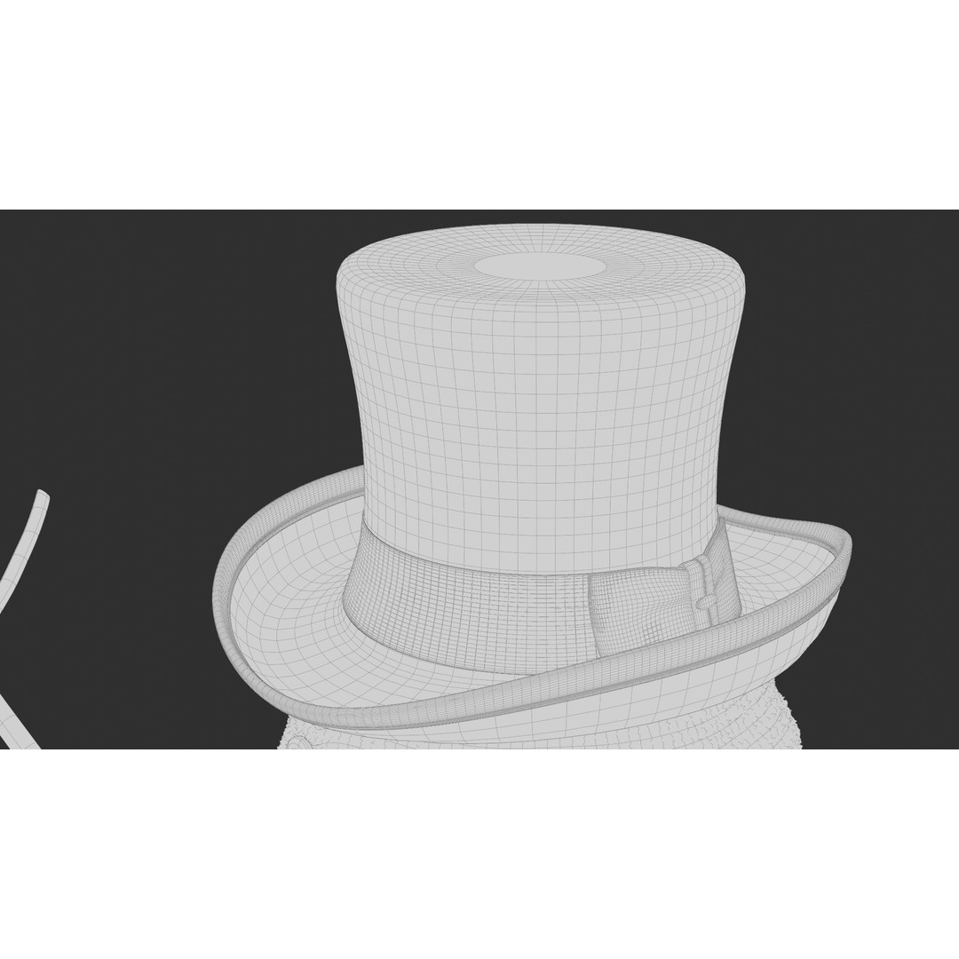 Snowman 3D Model – High Poly Character Asset, Blender, FBX, OBJ - View 13