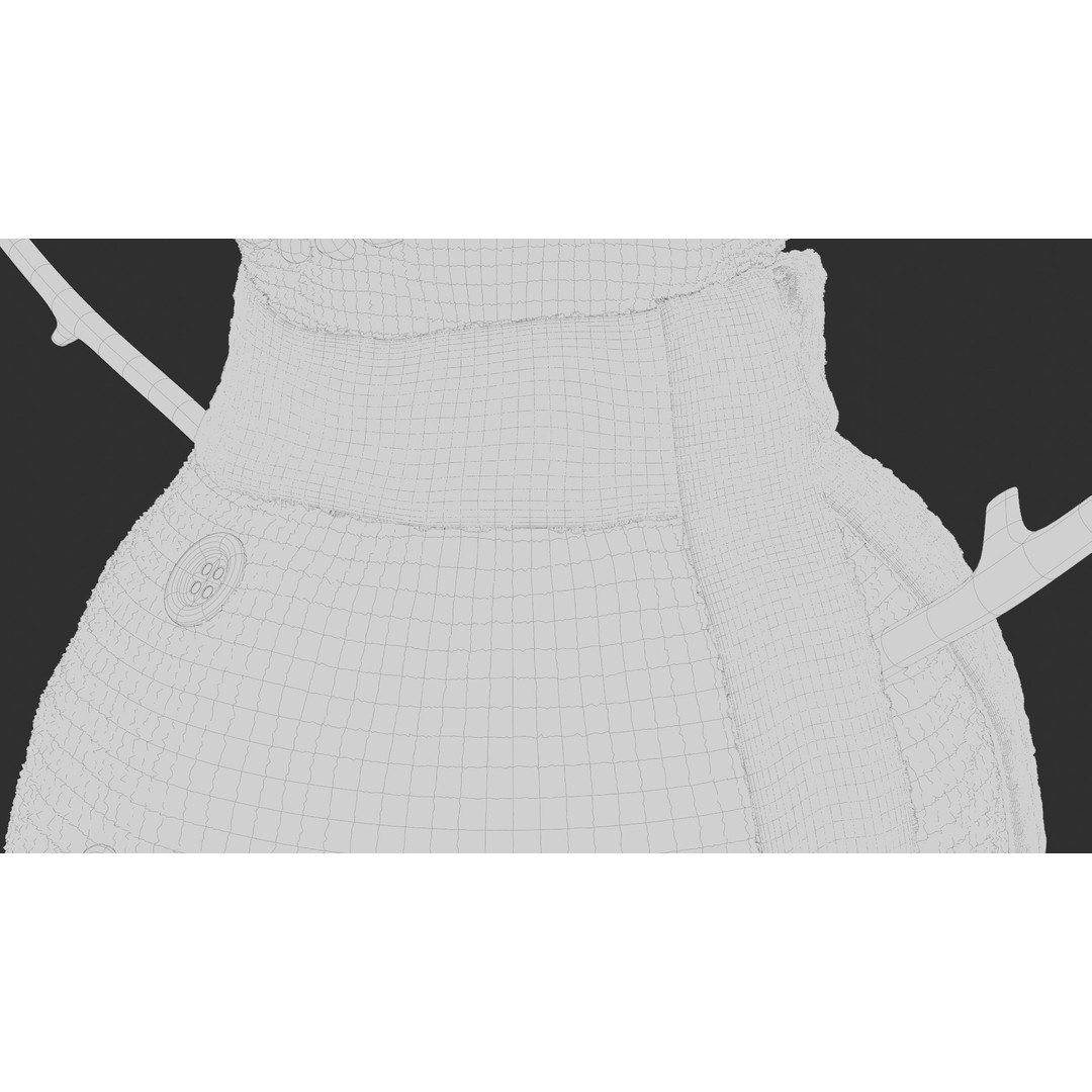 Snowman 3D Model – High Poly Character Asset, Blender, FBX, OBJ - View 14