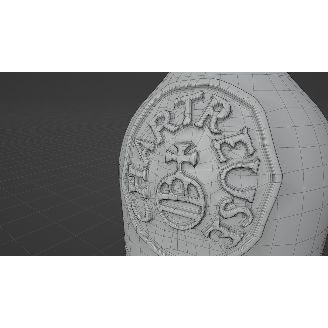 Chartreuse Bottle 3D Model – PBR Textured, SUB-D Ready, Blender/FBX - View 4