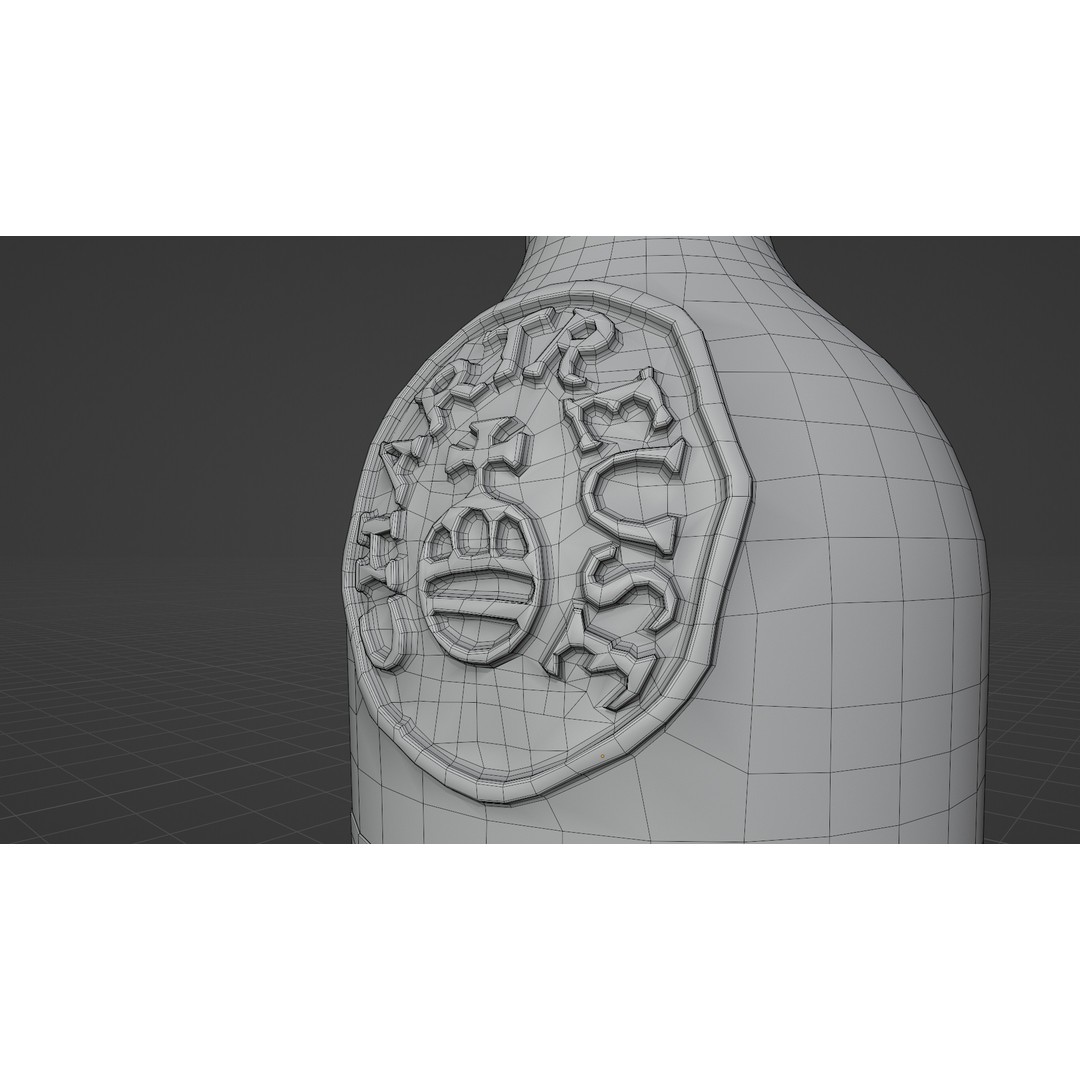 Chartreuse Bottle 3D Model – PBR Textured, SUB-D Ready, Blender/FBX - View 5