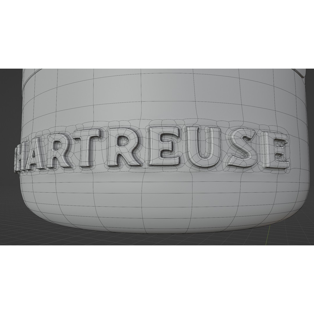 Chartreuse Bottle 3D Model – PBR Textured, SUB-D Ready, Blender/FBX - View 8