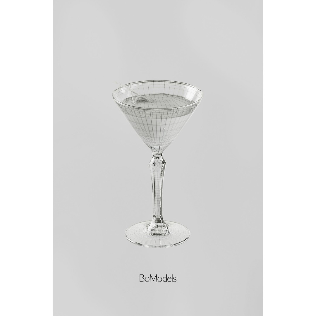 Casino Cocktail 3D Model – PBR Beverage Collection, FBX
