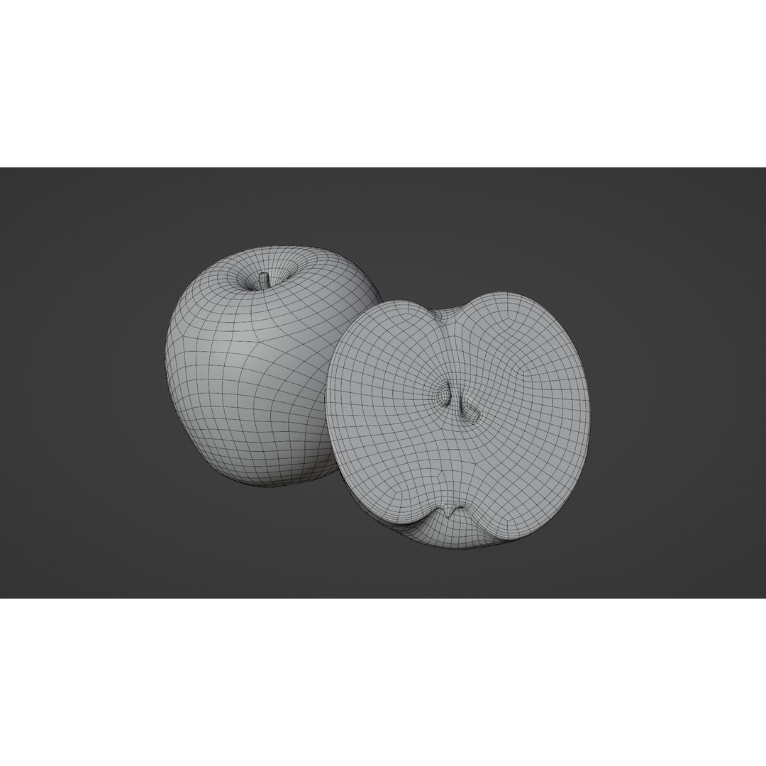Granny Smith 3D Model – Low Poly PBR Asset for Games & Animations - View 10