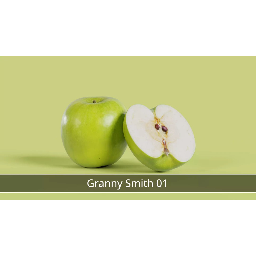 Granny Smith 3D Model – Low Poly PBR Asset for Games & Animations - View 2