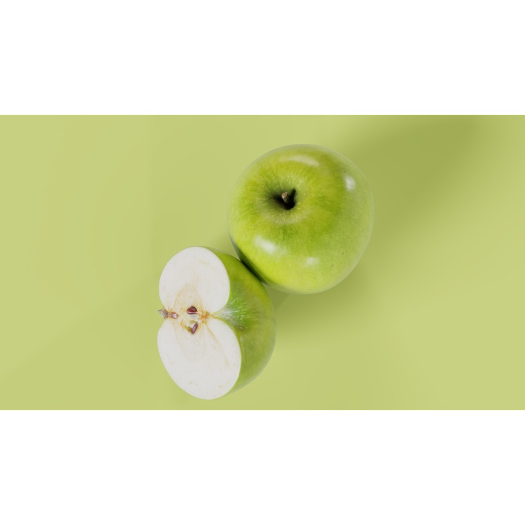 Granny Smith 3D Model – Low Poly PBR Asset for Games & Animations - View 5