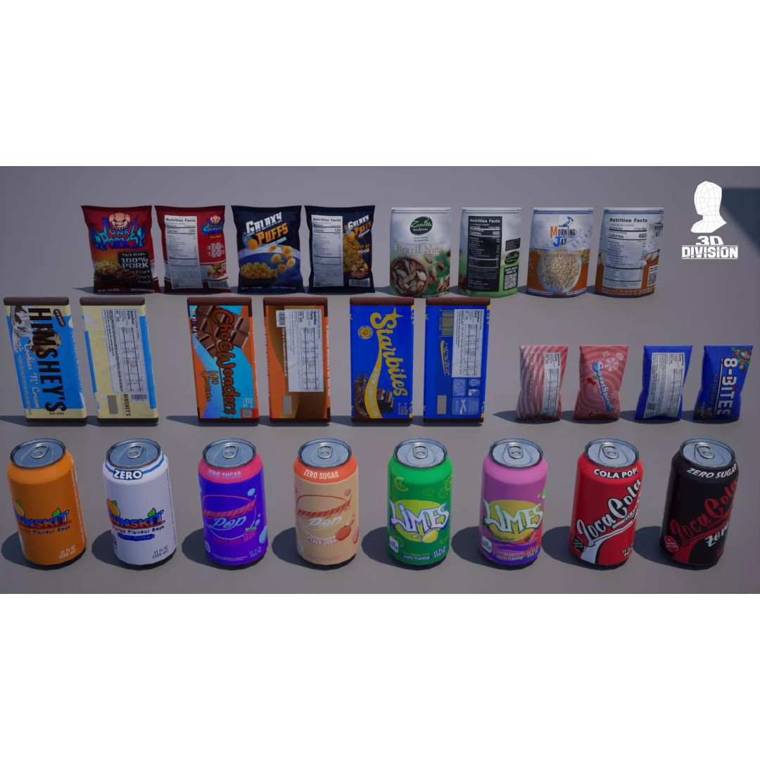 Snack and Vending Machine 3D Model – Low Poly PBR Game Asset, FBX - View 17
