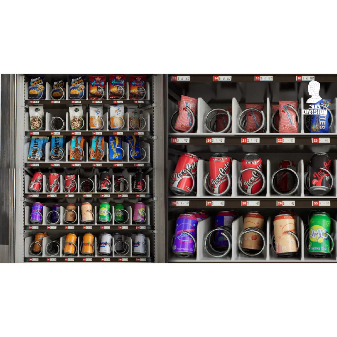 Snack and Vending Machine 3D Model – Low Poly PBR Game Asset, FBX - View 6
