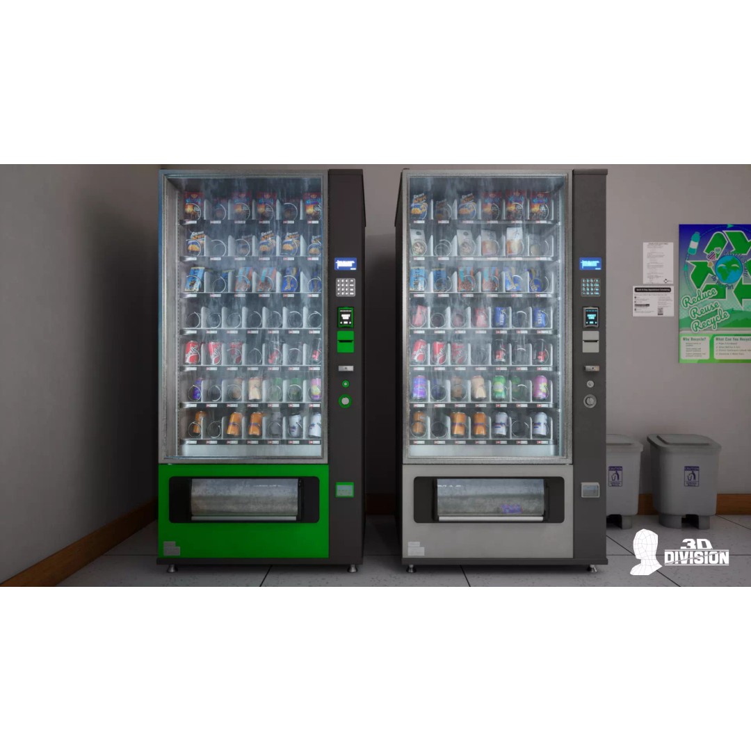 Snack and Vending Machine 3D Model – Low Poly PBR Game Asset, FBX - View 9