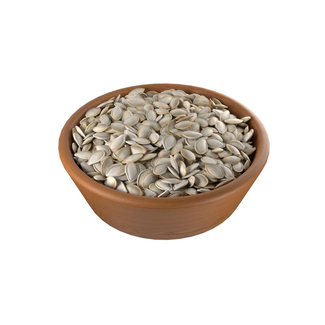 Pumpkin Seeds 3D Model – Low Poly Collection, Blender, FBX, OBJ - View 11