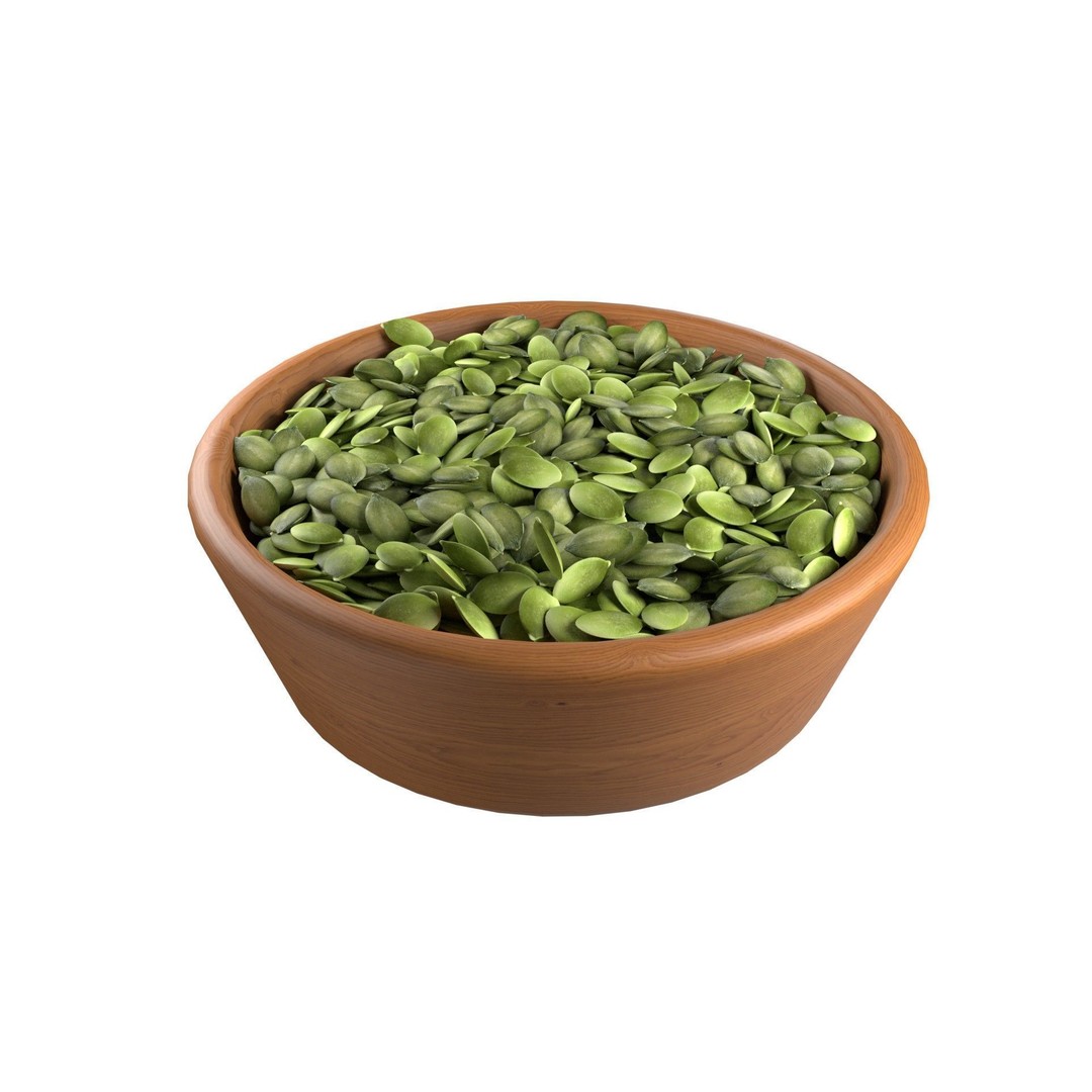 Pumpkin Seeds 3D Model – Low Poly Collection, Blender, FBX, OBJ - View 3