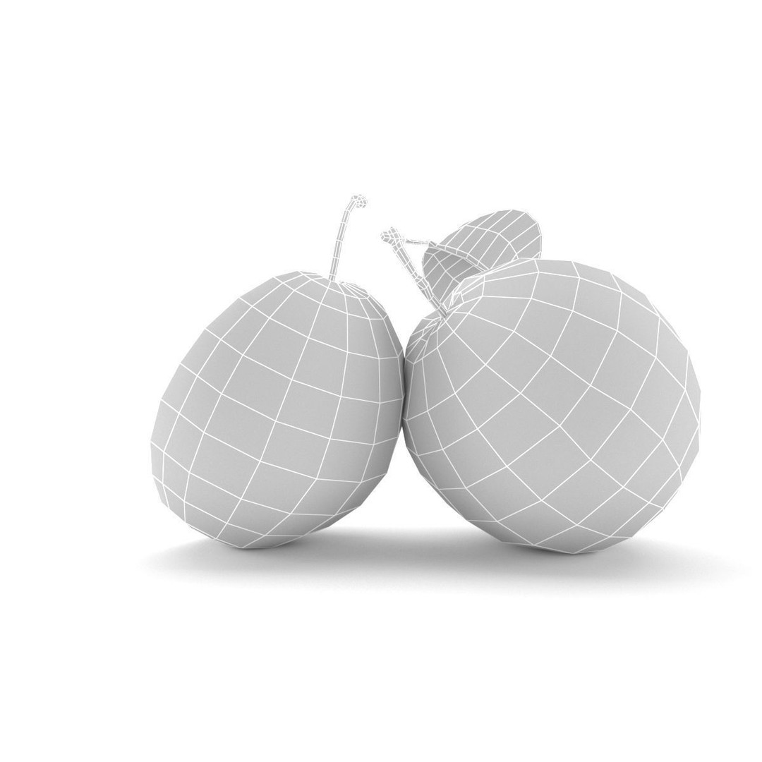 Plum 3D Model – Realistic Fruit Asset, PBR Textures, FBX, OBJ - View 10
