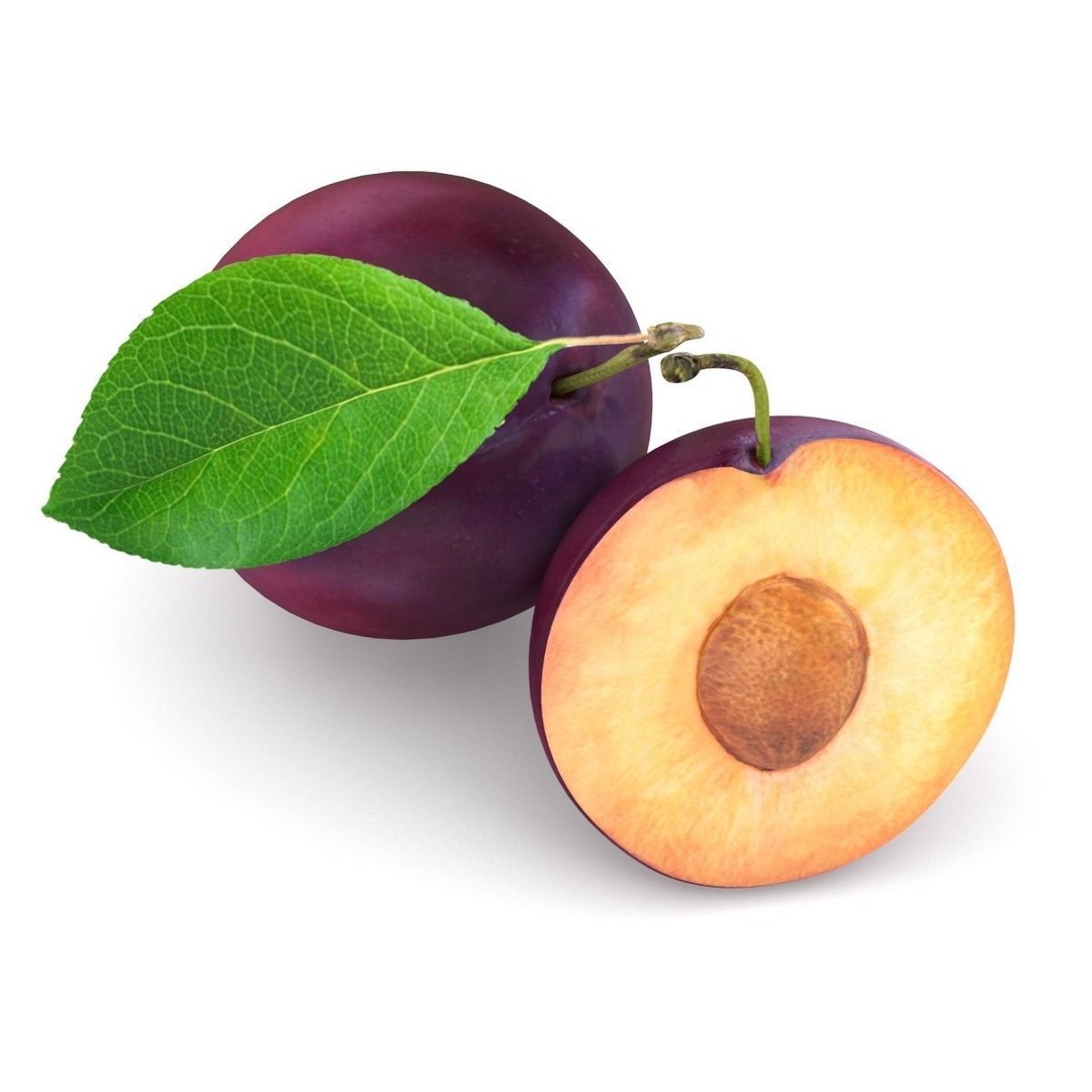 Plum 3D Model – Realistic Fruit Asset, PBR Textures, FBX, OBJ - View 7
