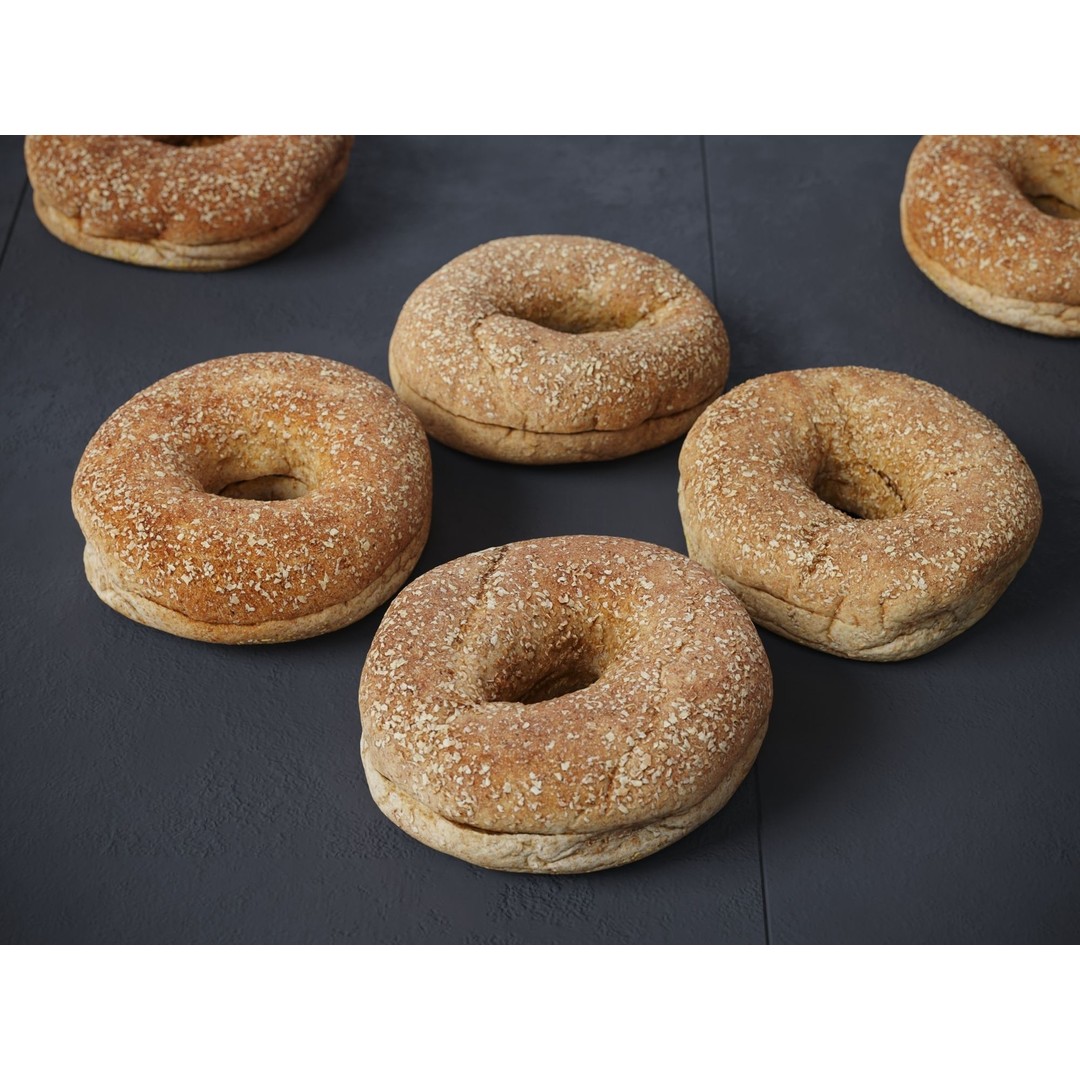 Whole Wheat Bagel 3D Model – Low Poly Photogrammetry Asset, FBX/OBJ - View 4