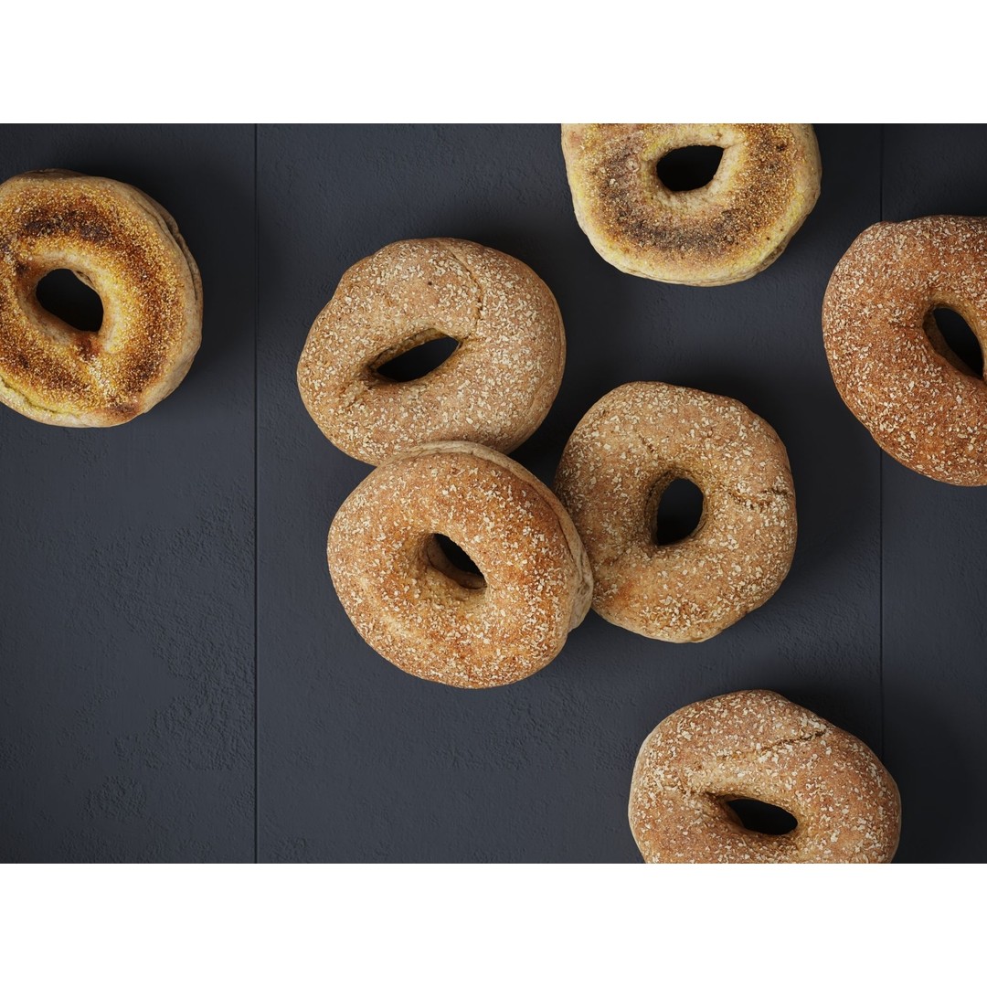 Whole Wheat Bagel 3D Model – Low Poly Photogrammetry Asset, FBX/OBJ - View 5
