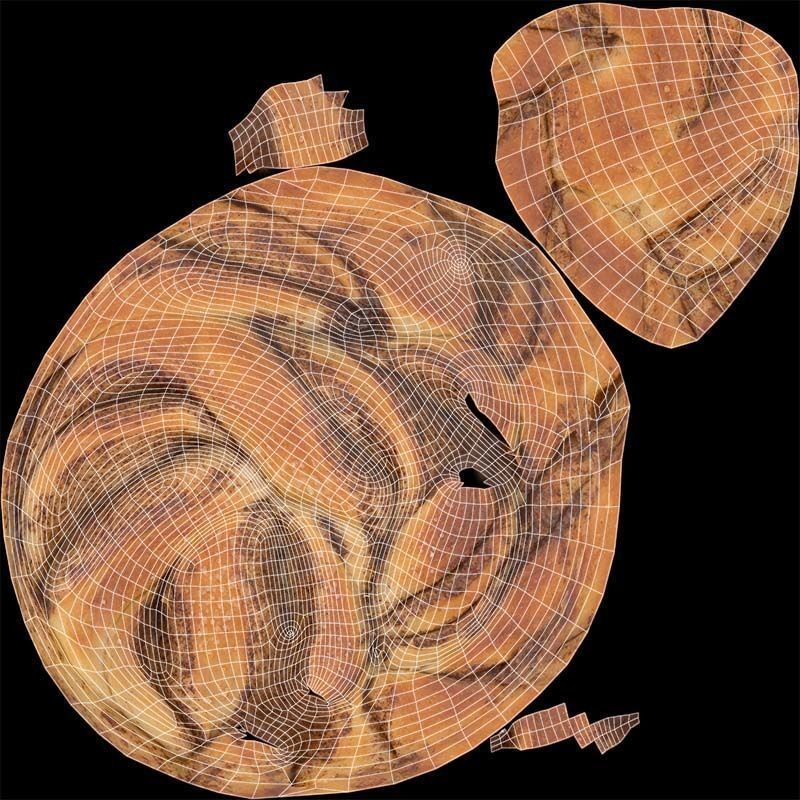 Cinnamon Roll 3D Model – Low Poly PBR Game Asset, FBX, OBJ, Blender - View 16