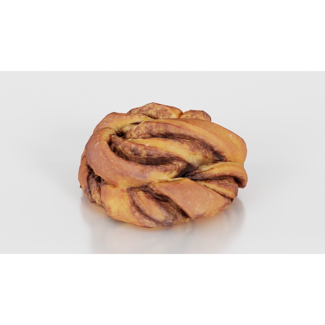 Cinnamon Roll 3D Model – Low Poly PBR Game Asset, FBX, OBJ, Blender - View 17