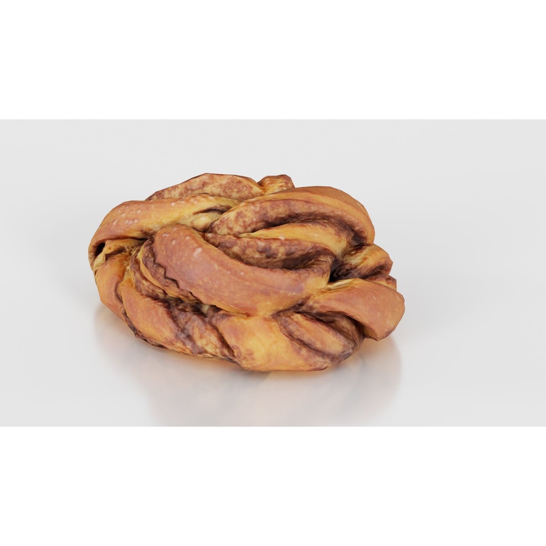 Cinnamon Roll 3D Model – Low Poly PBR Game Asset, FBX, OBJ, Blender - View 18