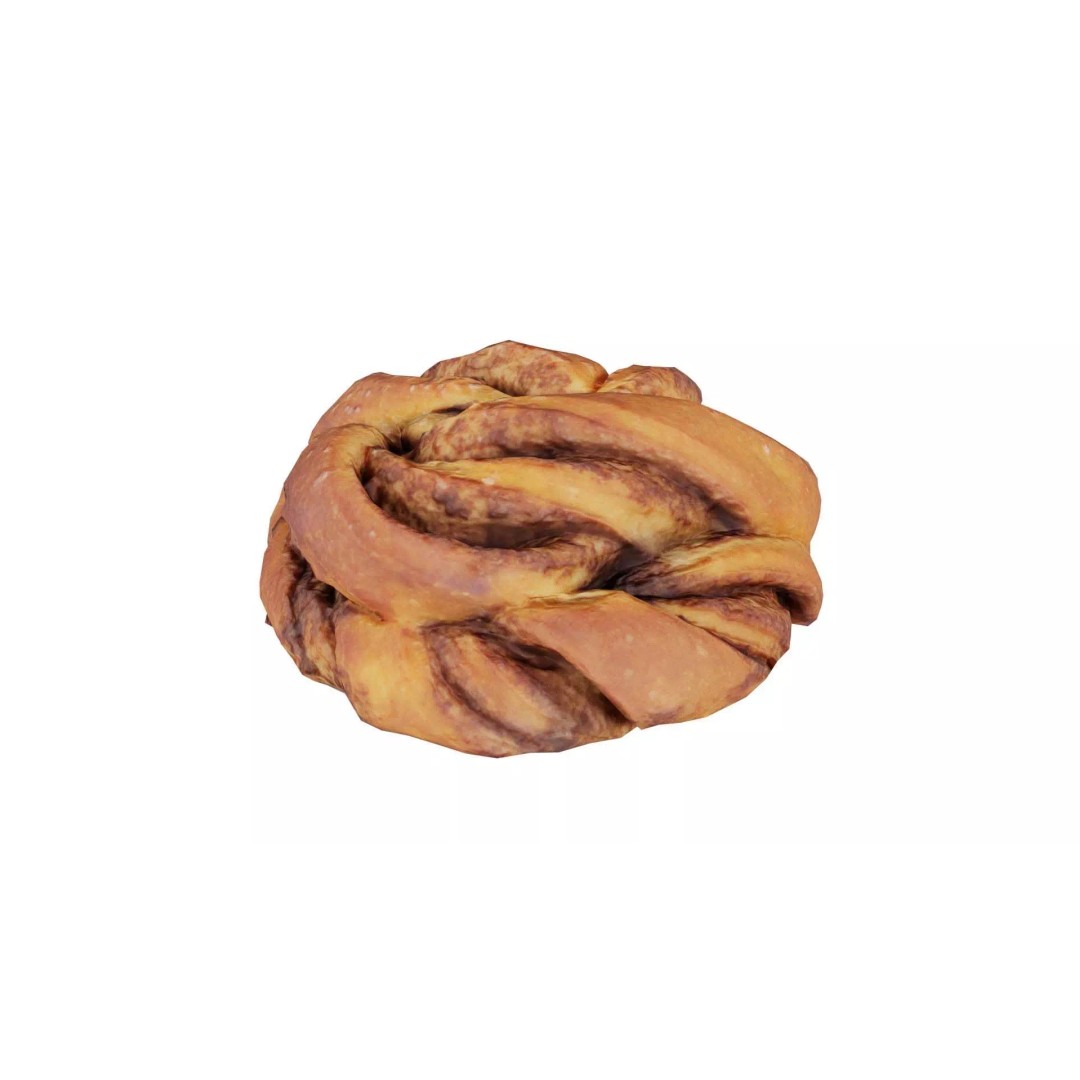 Cinnamon Roll 3D Model – Low Poly PBR Game Asset, FBX, OBJ, Blender - View 2