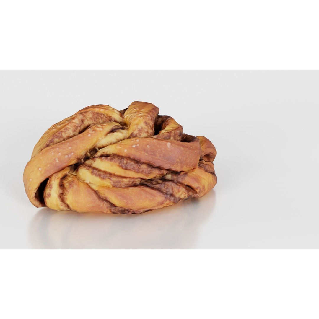 Cinnamon Roll 3D Model – Low Poly PBR Game Asset, FBX, OBJ, Blender - View 20