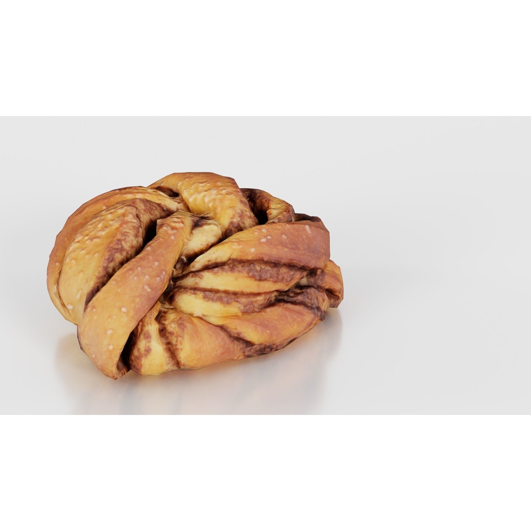 Cinnamon Roll 3D Model – Low Poly PBR Game Asset, FBX, OBJ, Blender - View 21