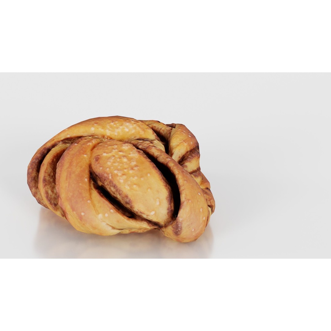 Cinnamon Roll 3D Model – Low Poly PBR Game Asset, FBX, OBJ, Blender - View 23
