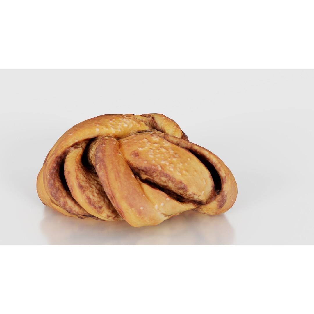 Cinnamon Roll 3D Model – Low Poly PBR Game Asset, FBX, OBJ, Blender - View 24