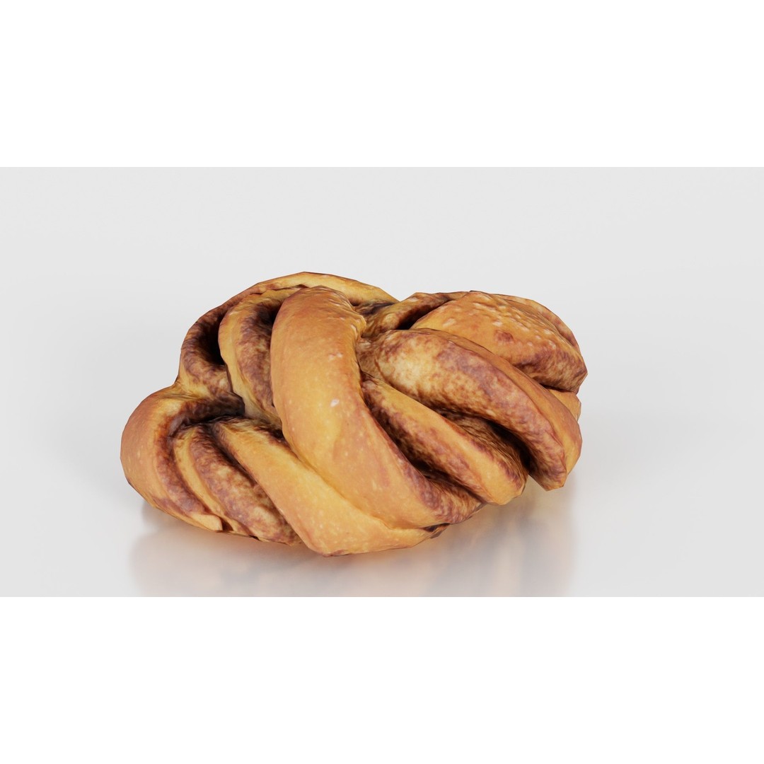 Cinnamon Roll 3D Model – Low Poly PBR Game Asset, FBX, OBJ, Blender - View 26