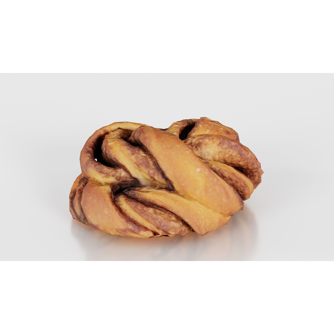 Cinnamon Roll 3D Model – Low Poly PBR Game Asset, FBX, OBJ, Blender - View 27