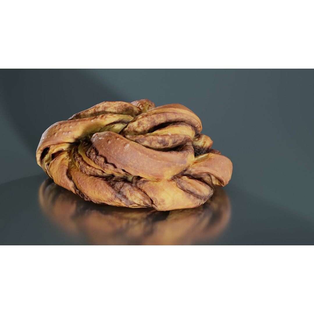 Cinnamon Roll 3D Model – Low Poly PBR Game Asset, FBX, OBJ, Blender - View 5