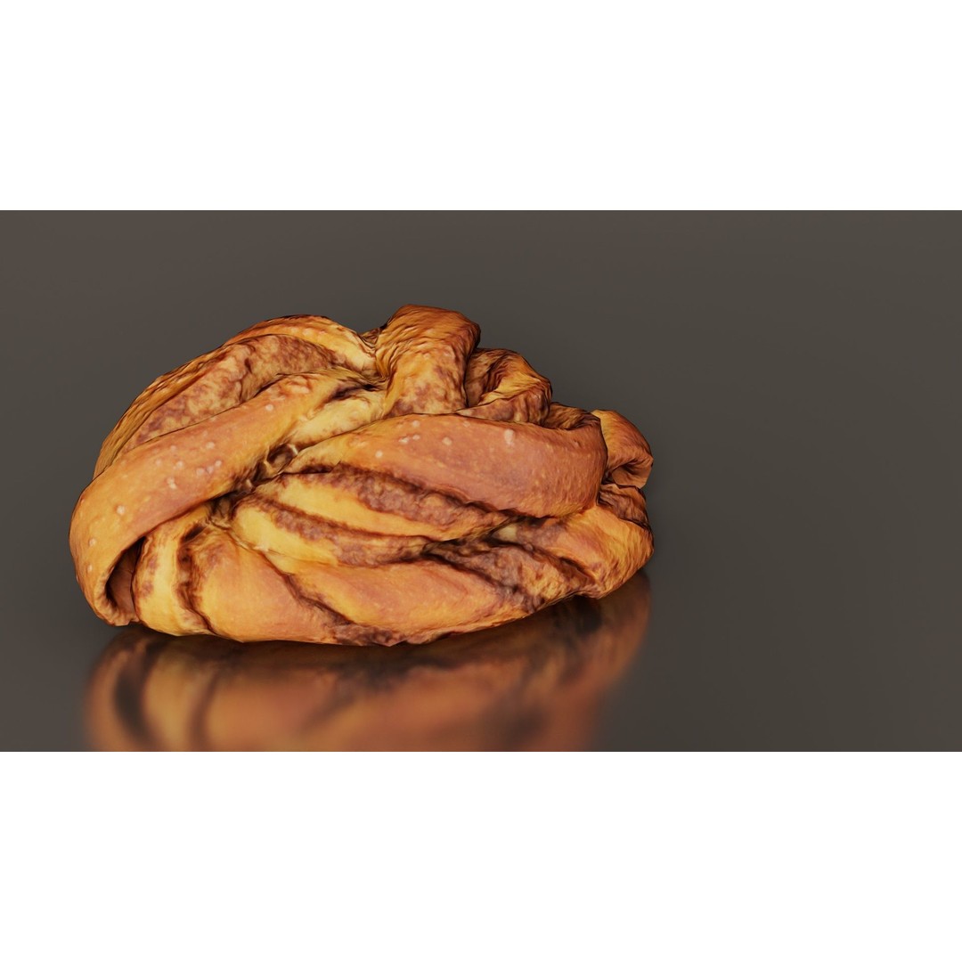 Cinnamon Roll 3D Model – Low Poly PBR Game Asset, FBX, OBJ, Blender - View 7