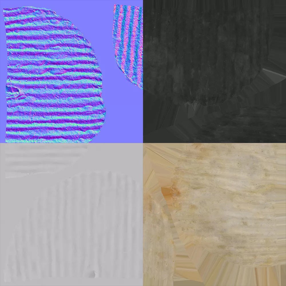 Potato Chips 3D Model – Photorealistic PBR Asset, FBX, OBJ - View 10