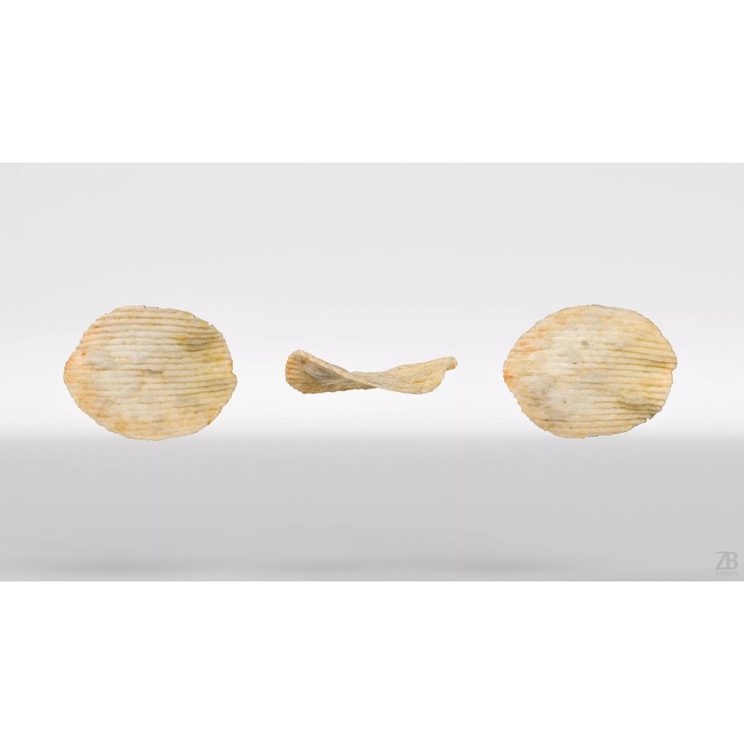 Potato Chips 3D Model – Photorealistic PBR Asset, FBX, OBJ - View 6