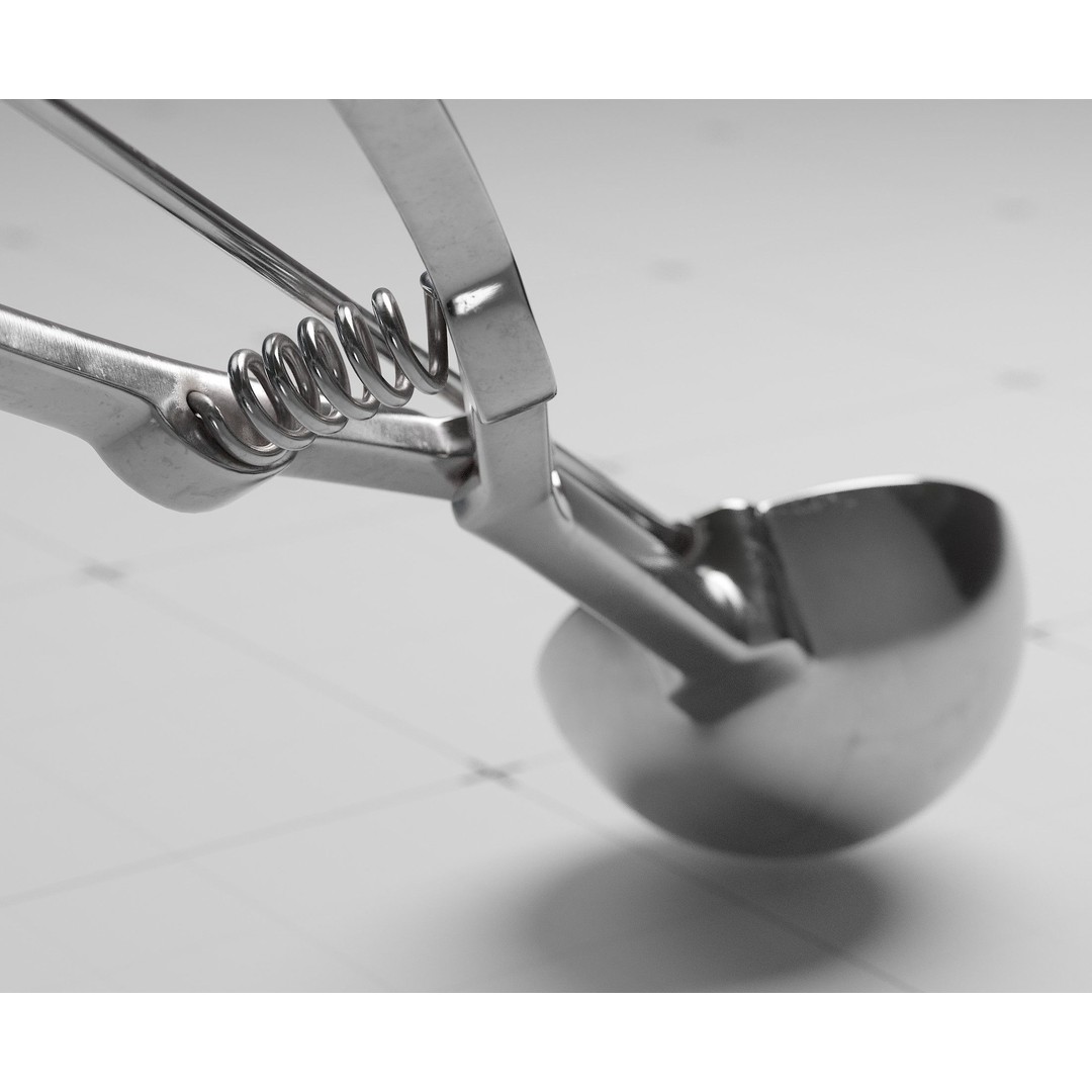 Ice Cream Serving Scoop 3D Model – Photorealistic Kitchen Utensil, FBX - View 12