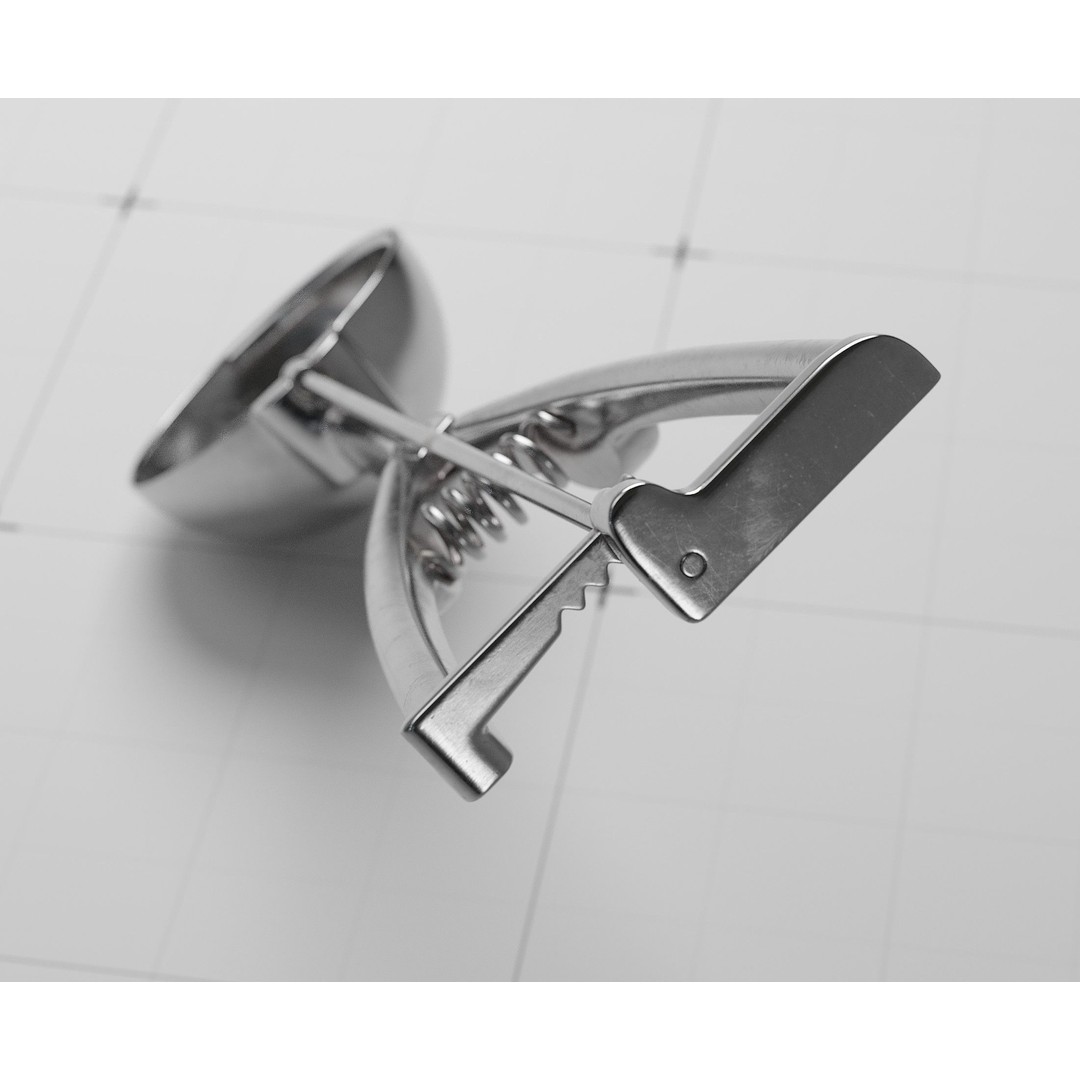 Ice Cream Serving Scoop 3D Model – Photorealistic Kitchen Utensil, FBX - View 16