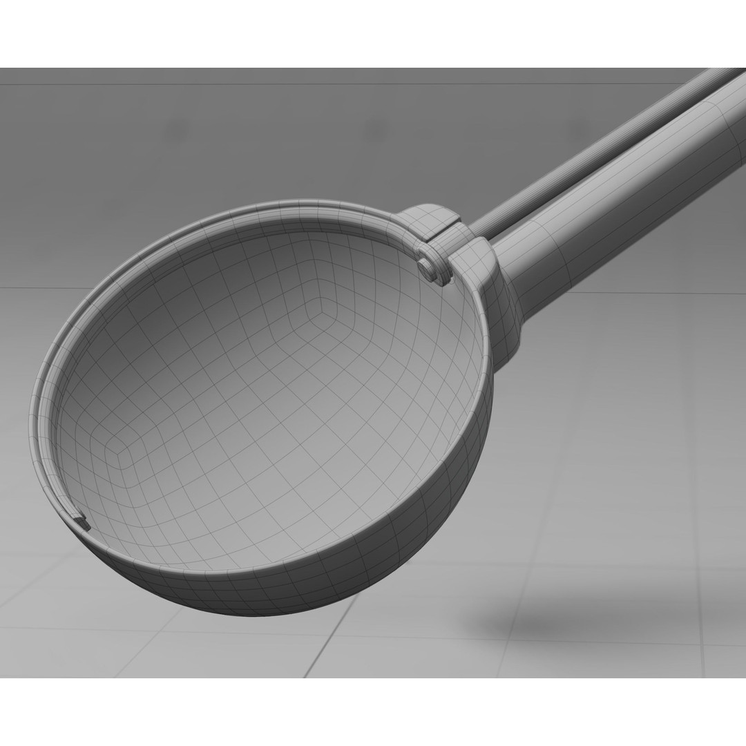 Ice Cream Serving Scoop 3D Model – Photorealistic Kitchen Utensil, FBX - View 25