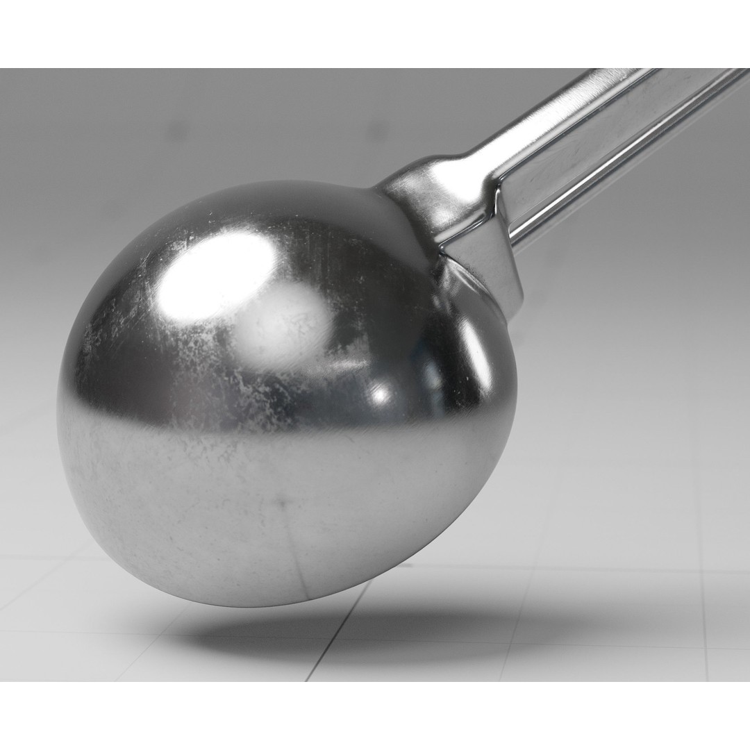 Ice Cream Serving Scoop 3D Model – Photorealistic Kitchen Utensil, FBX - View 7