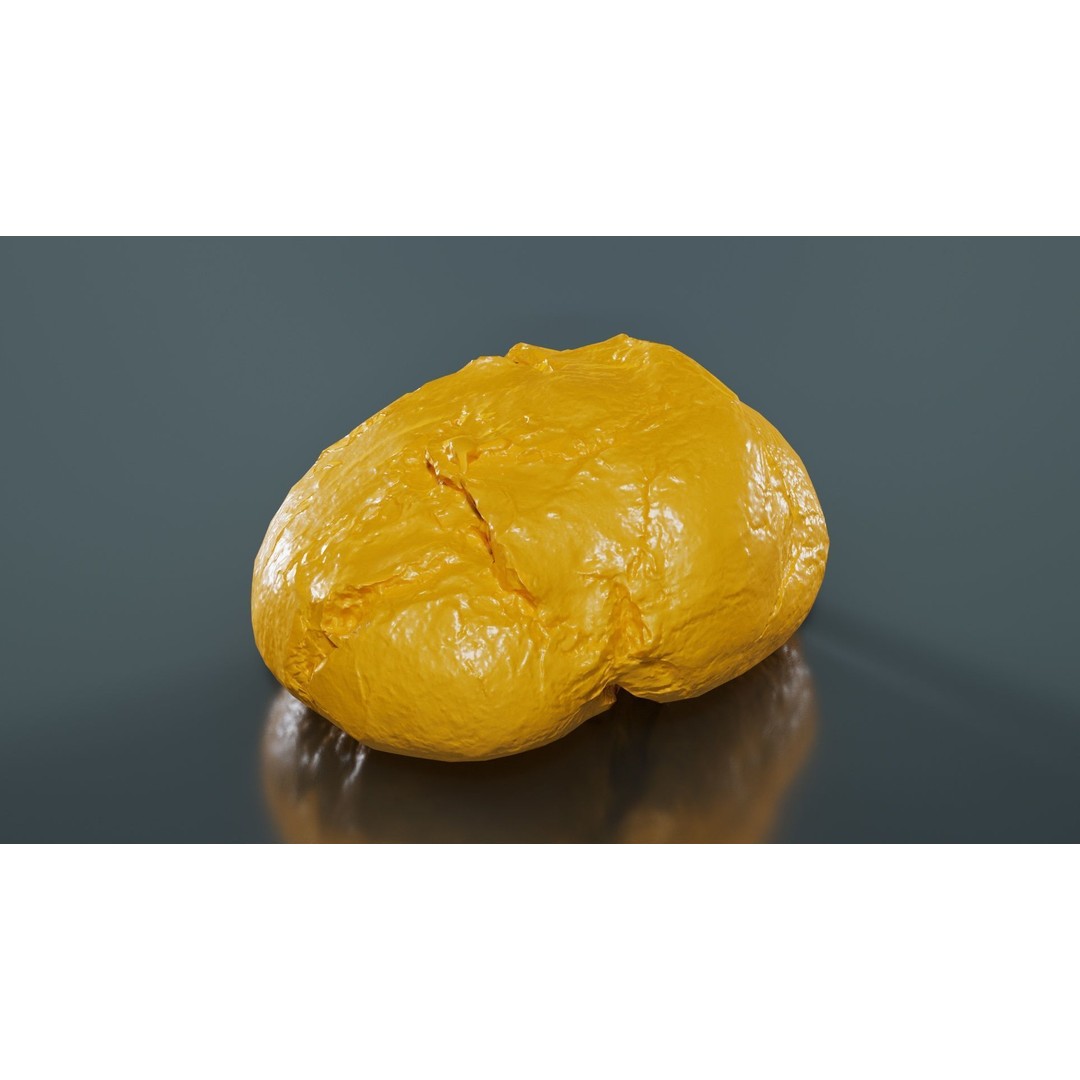 Mini Pistolet 3D Model – Low Poly Food Asset, FBX, Blender - View 14