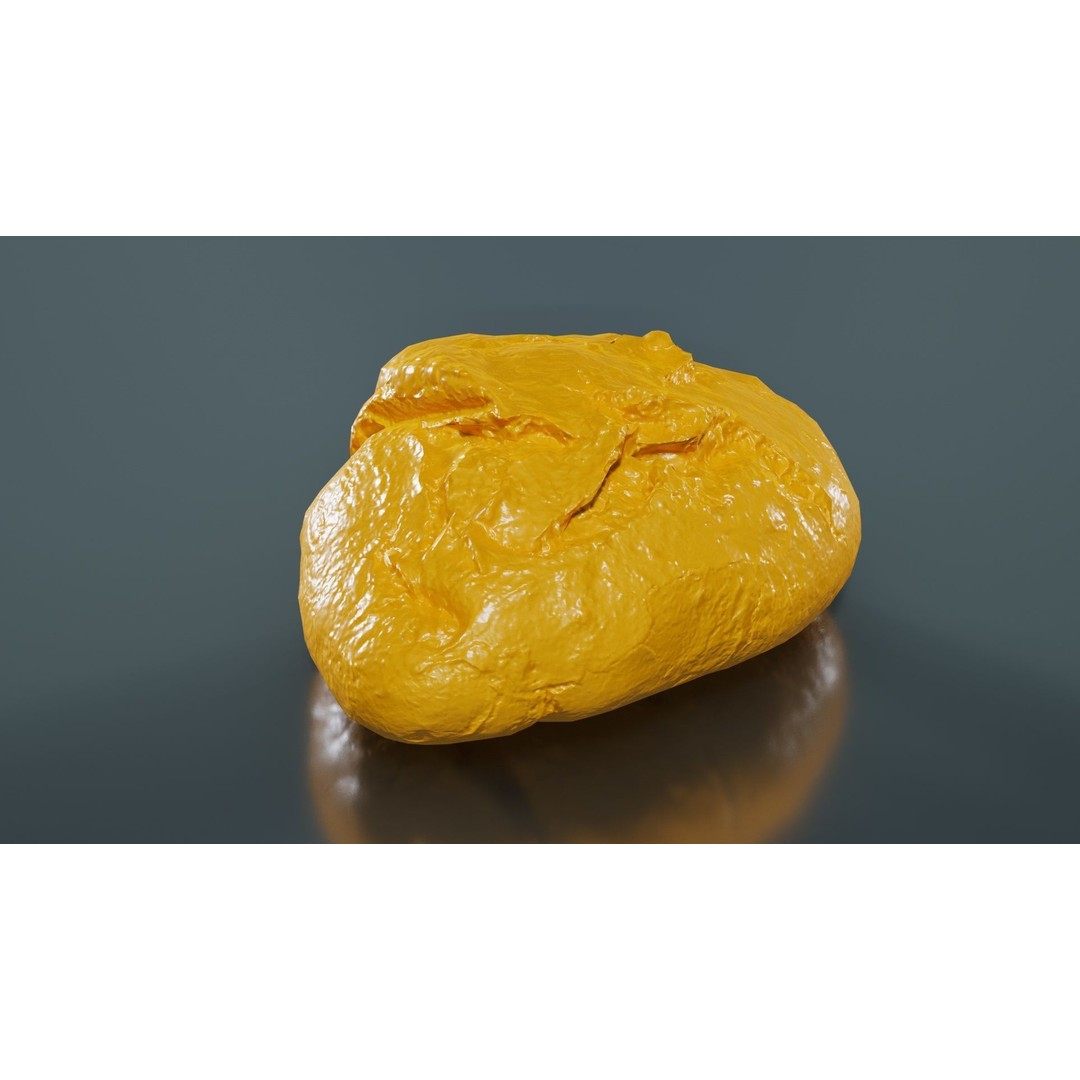 Mini Pistolet 3D Model – Low Poly Food Asset, FBX, Blender - View 15