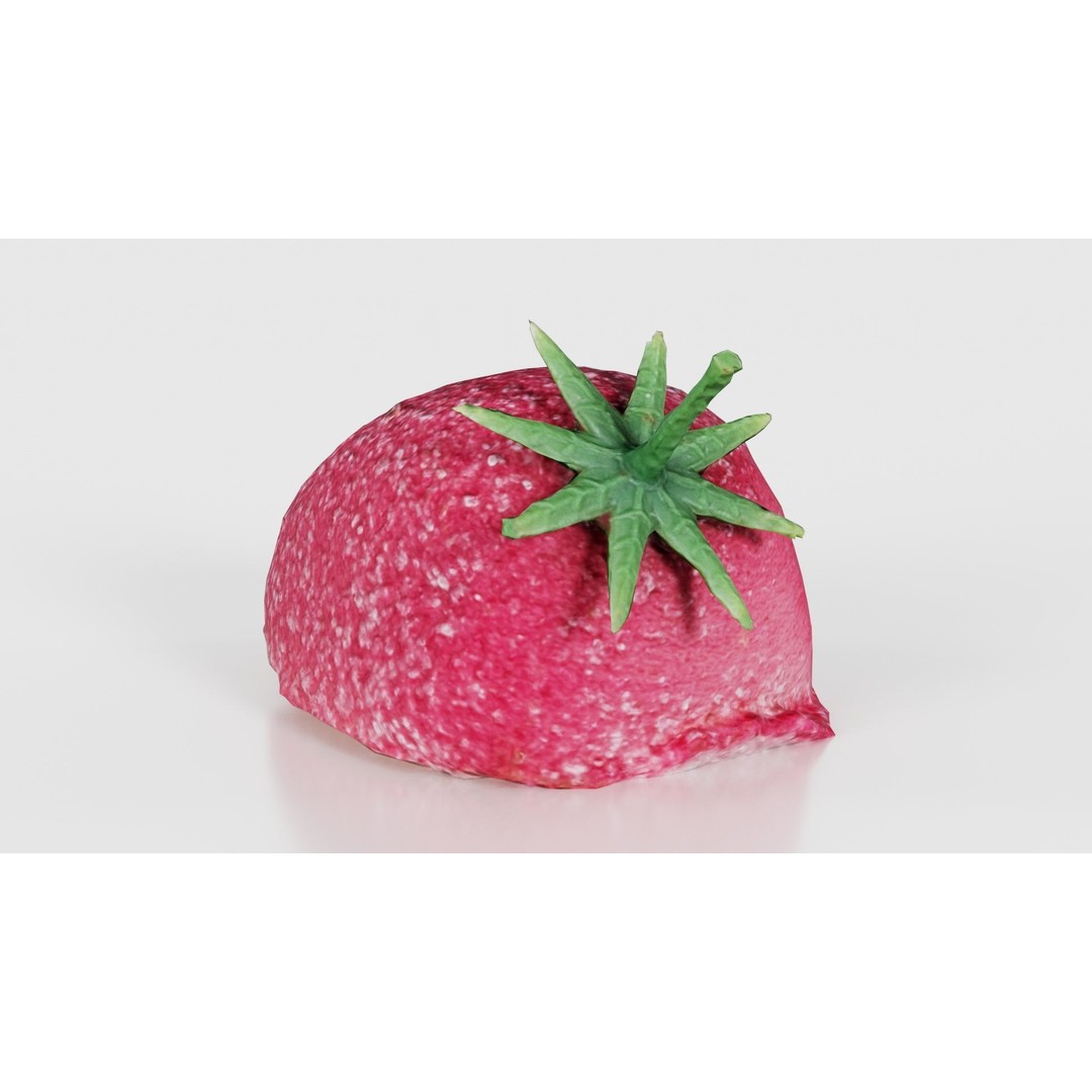 Sugar Strawberry 3D Model – Low Poly Game Asset, FBX, Blender - View 17