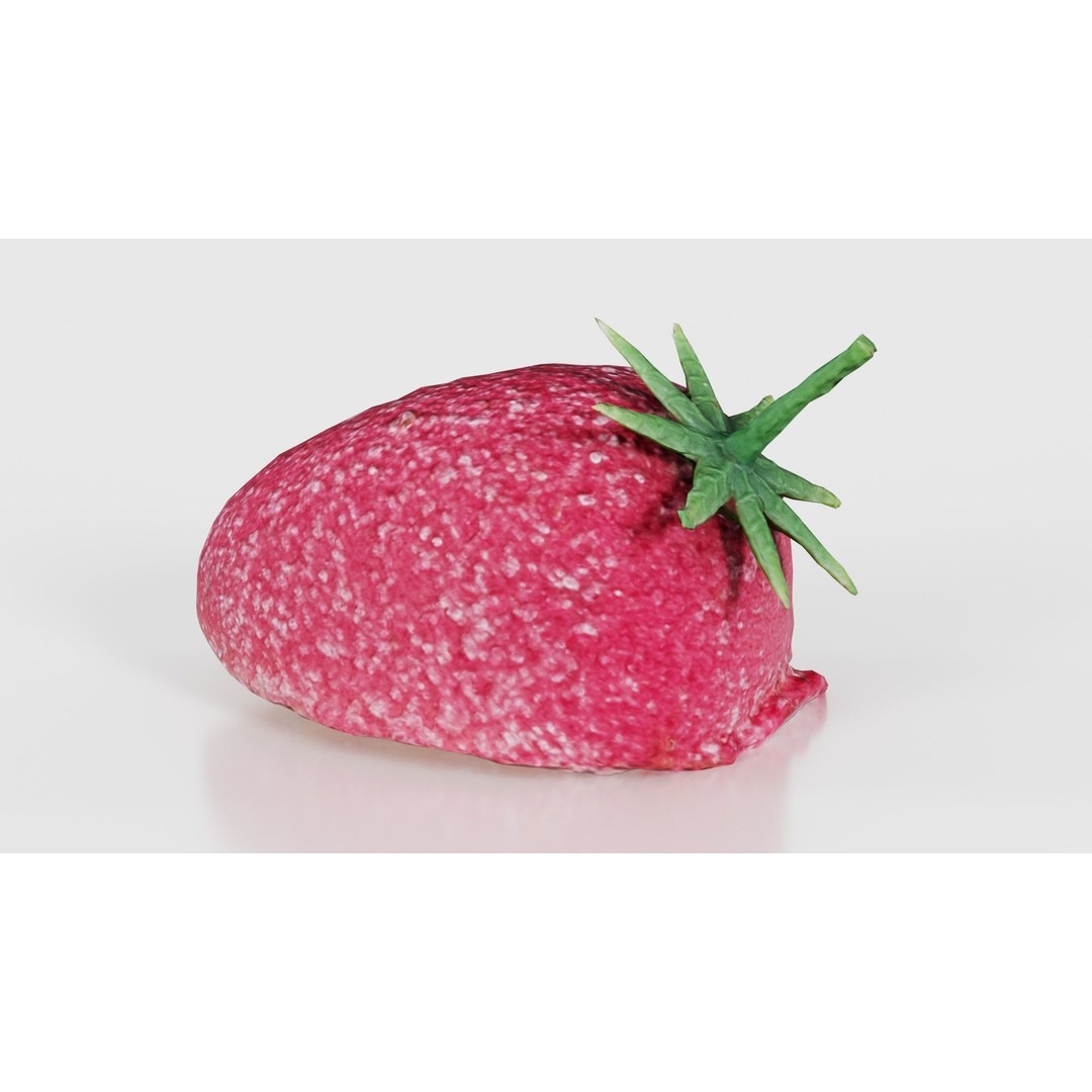 Sugar Strawberry 3D Model – Low Poly Game Asset, FBX, Blender - View 18