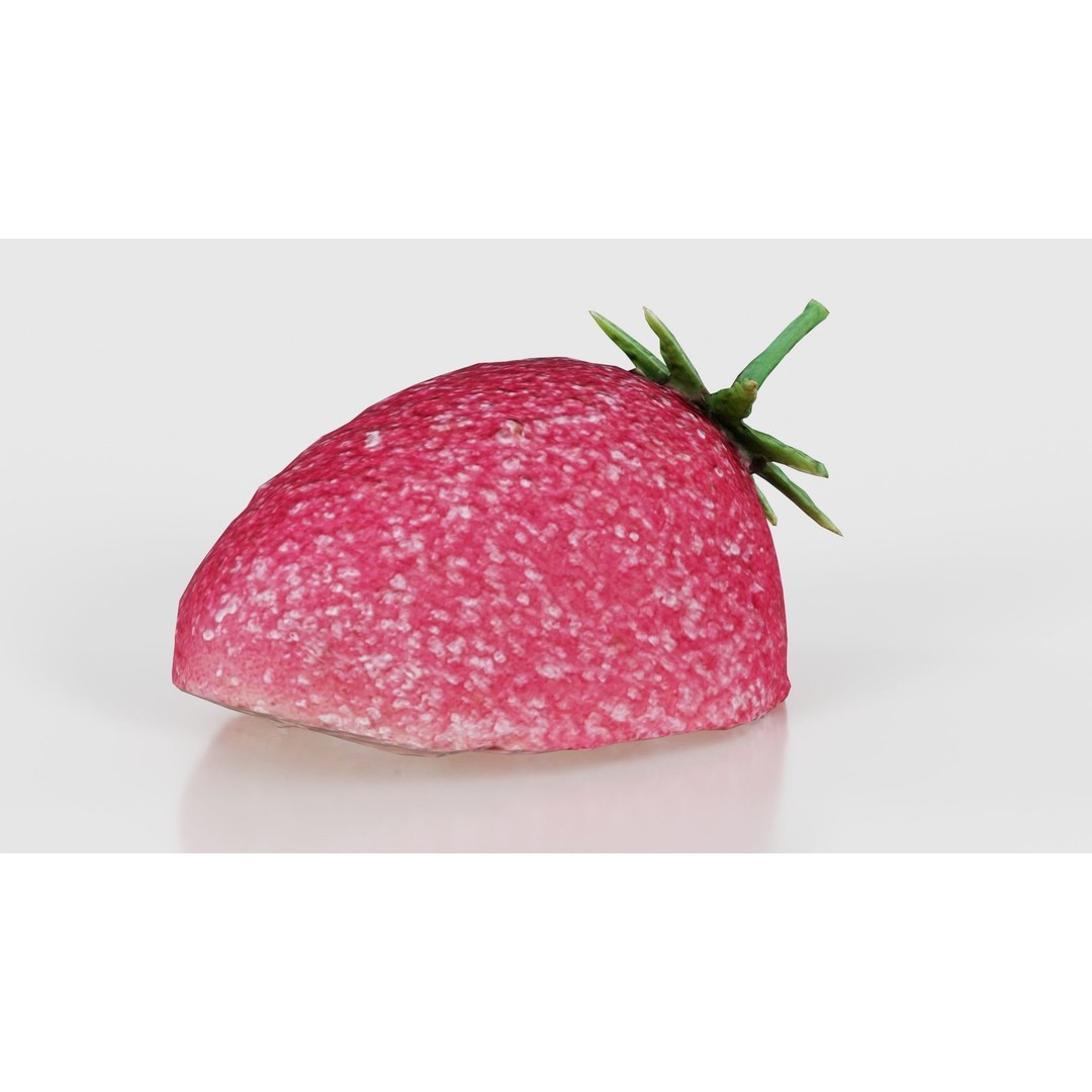 Sugar Strawberry 3D Model – Low Poly Game Asset, FBX, Blender - View 20