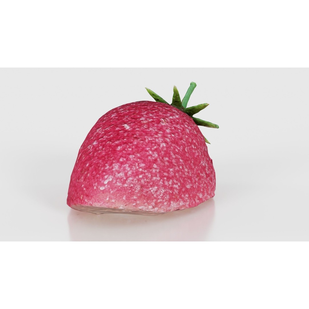 Sugar Strawberry 3D Model – Low Poly Game Asset, FBX, Blender - View 21