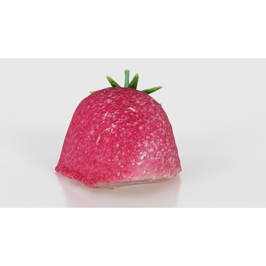 Sugar Strawberry 3D Model – Low Poly Game Asset, FBX, Blender - View 22