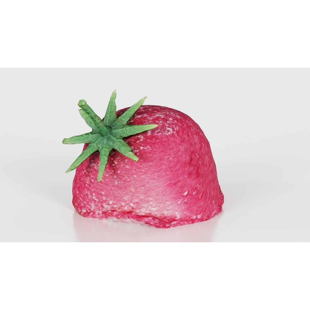 Sugar Strawberry 3D Model – Low Poly Game Asset, FBX, Blender - View 27