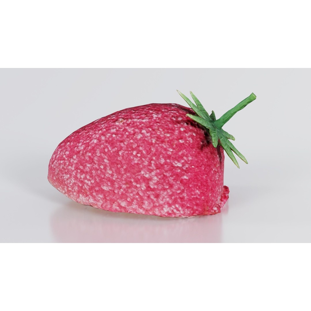 Sugar Strawberry 3D Model – Low Poly Game Asset, FBX, Blender - View 8